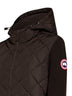 Brown hooded HyBridge® hybrid padded jacket