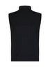Black HyBridge knit sleeveless jacket