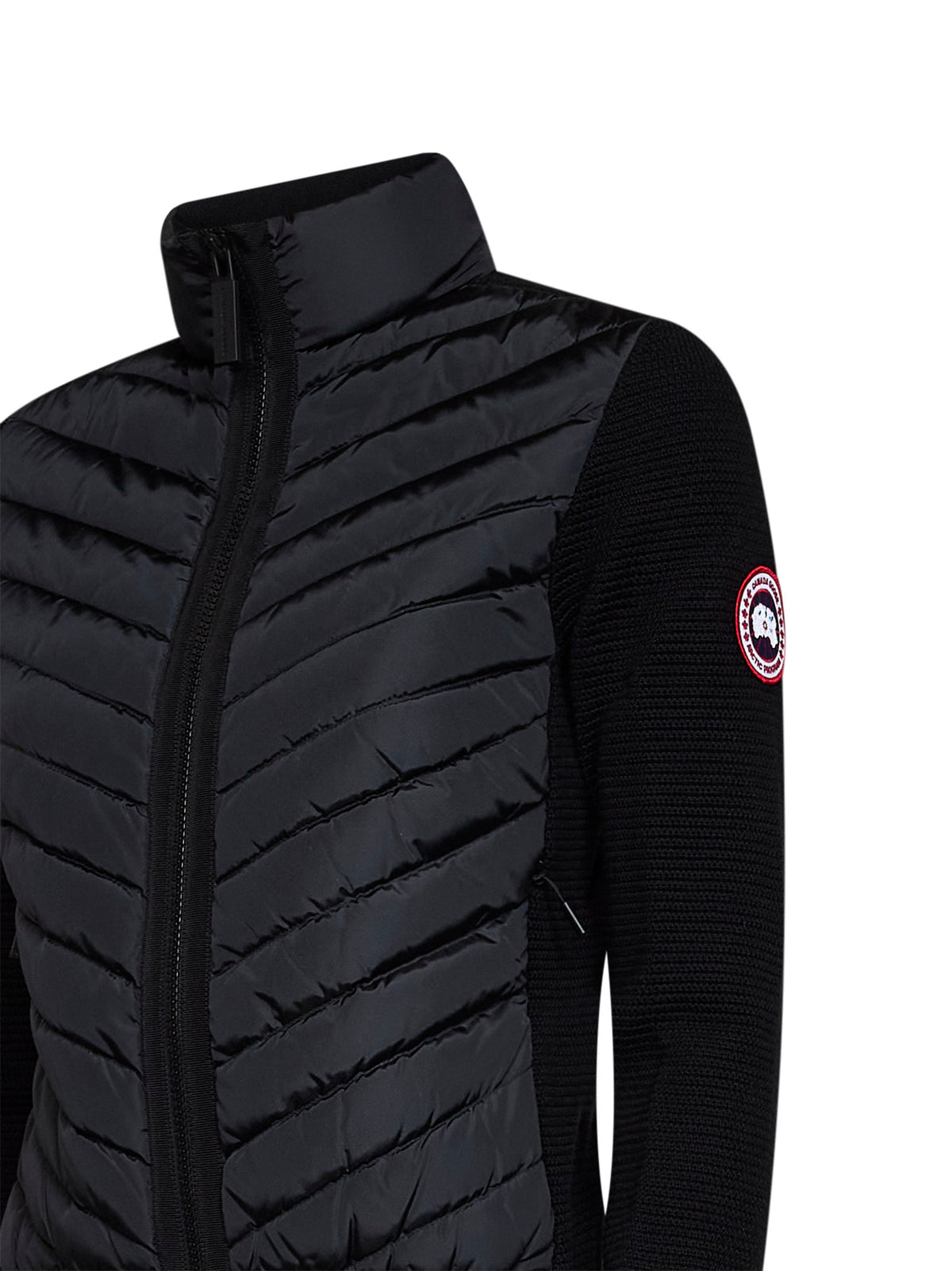 Black HyBridge knitted jacket