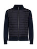 Blue hooded HyBridge® hybrid padded jacket