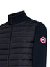 Blue hooded HyBridge® hybrid padded jacket