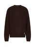 Maglione Anglistic Sweater in misto lana puntinata marrone<BR/>