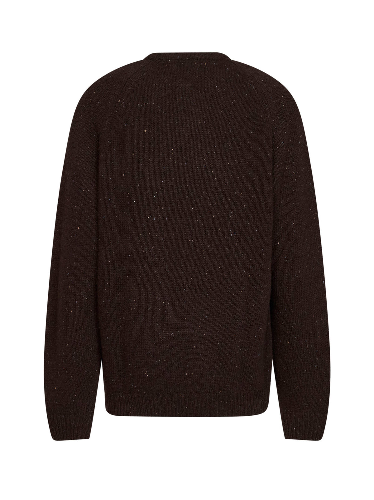 Maglione Anglistic Sweater in misto lana puntinata marrone<BR/>