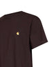 T-shirt S/S Chase in jersey marrone palissandro