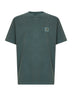 T-shirt girocollo con logo Nelson in cotone verde