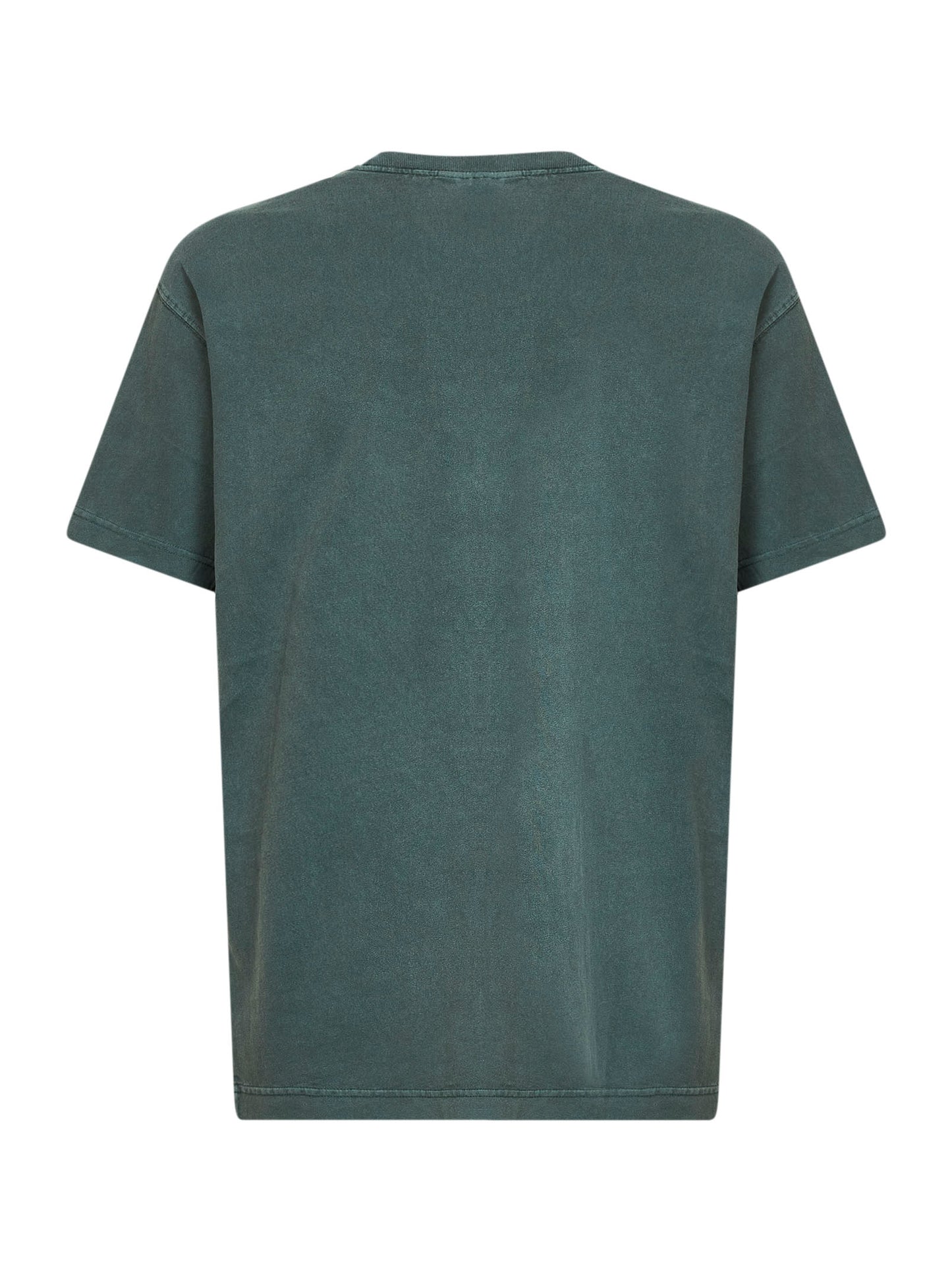 T-shirt girocollo con logo Nelson in cotone verde