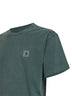 T-shirt girocollo con logo Nelson in cotone verde