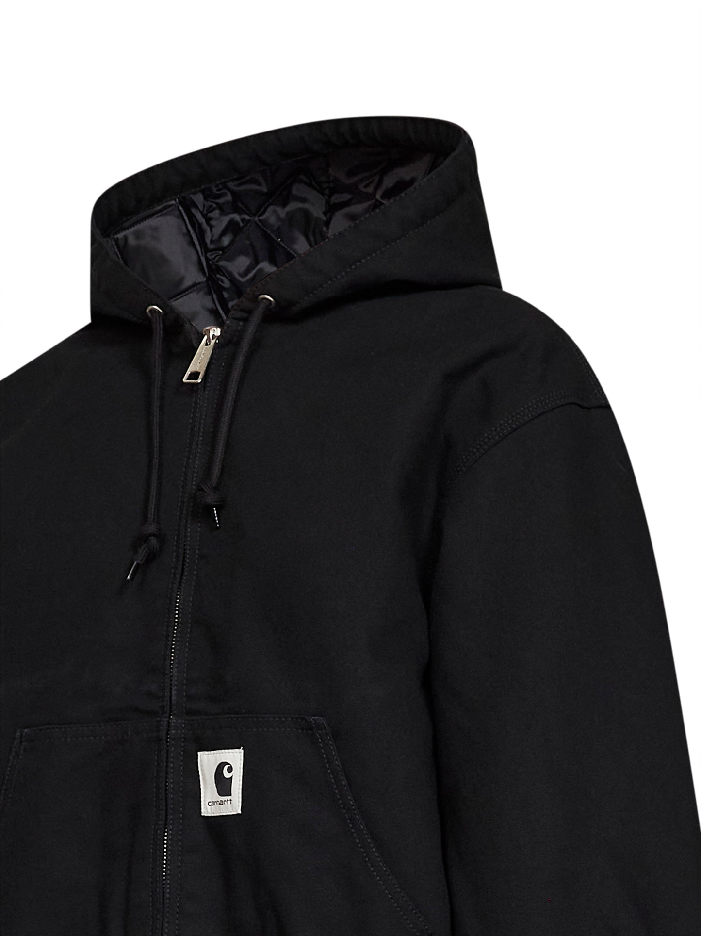 Black Women's OG Active Jacket (Winter) hooded jacket