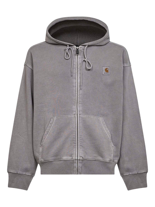 Grey Hooded Nelson Jacket zip-up hoodie