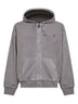 Grey Hooded Nelson Jacket zip-up hoodie