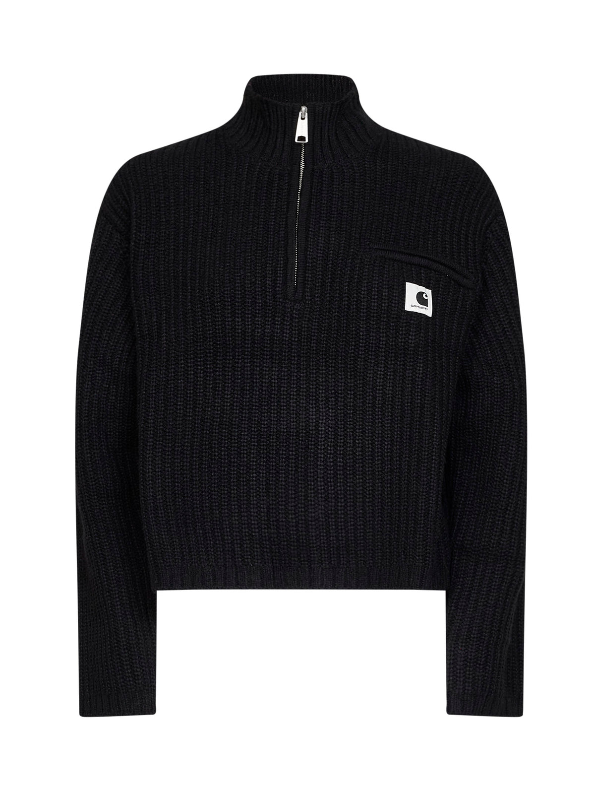 Black Women's Detroit Half Zip Sweater