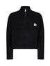 Black Women's Detroit Half Zip Sweater