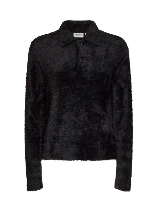 Black Women's L/S Maine Polo Sweater polo shirt