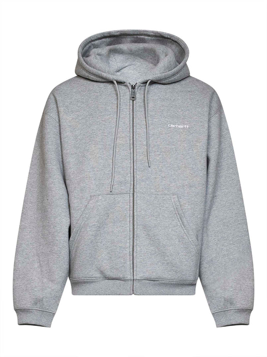Grey Hooded Ebbert Jacket zip-up hoodie