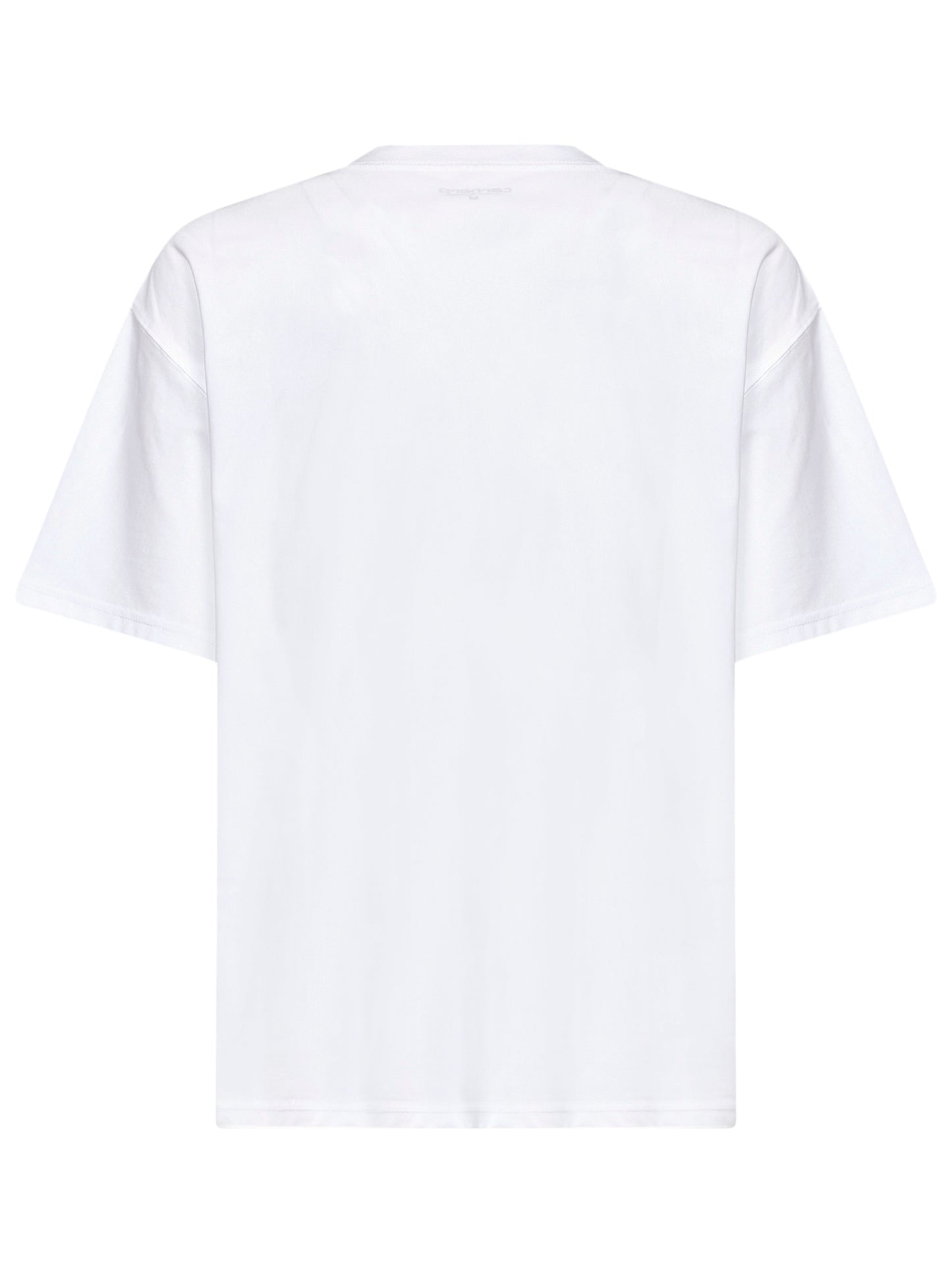 T-shirt girocollo con logo SS pocket in cotone bianco