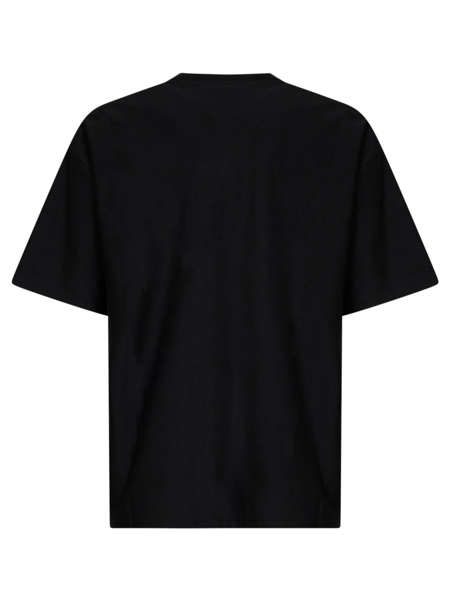 T-shirt girocollo con logo SS pocket in cotone nero