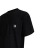 T-shirt girocollo con logo SS pocket in cotone nero