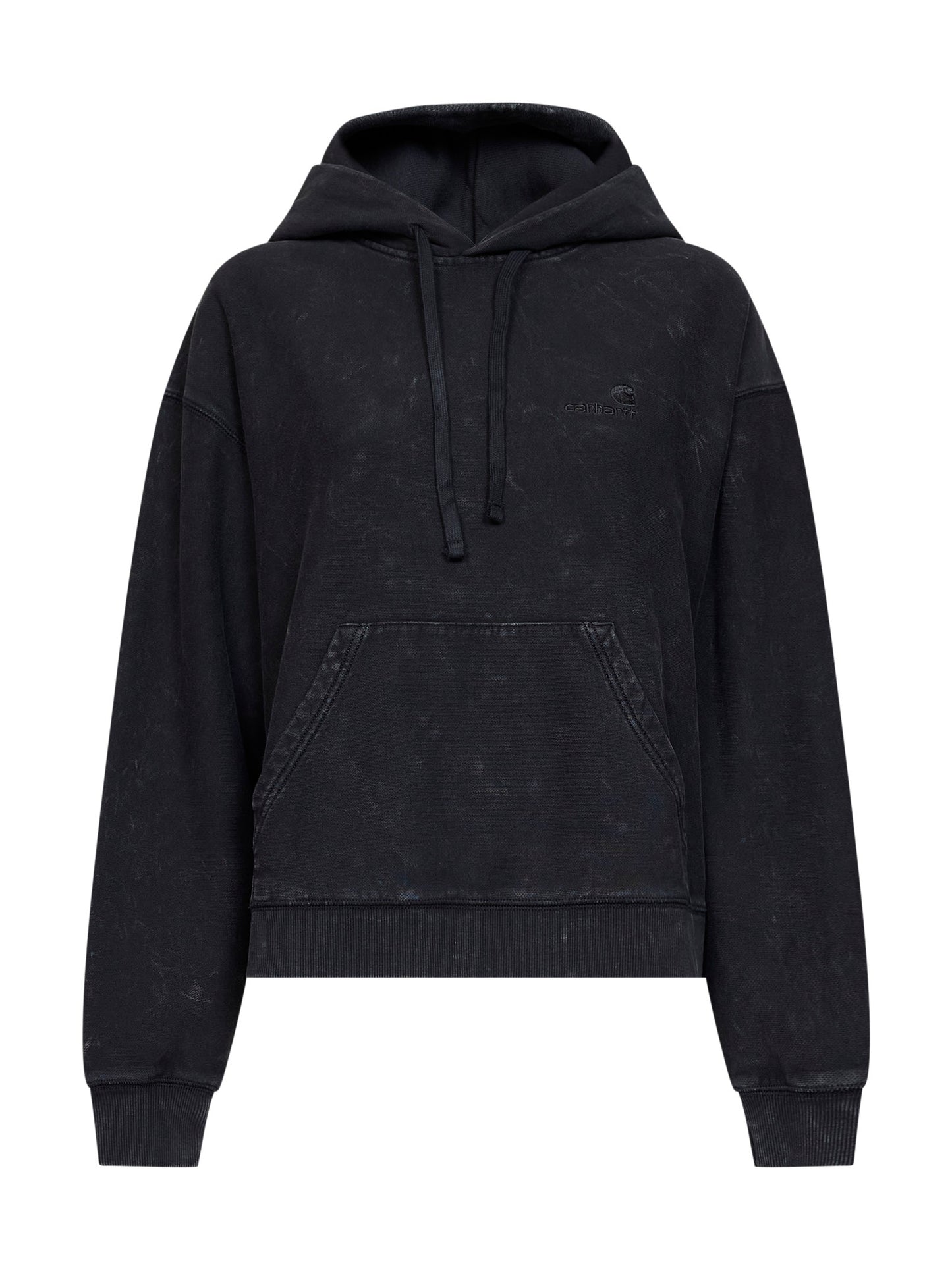 Black Nelson hooded cotton sweatshirt