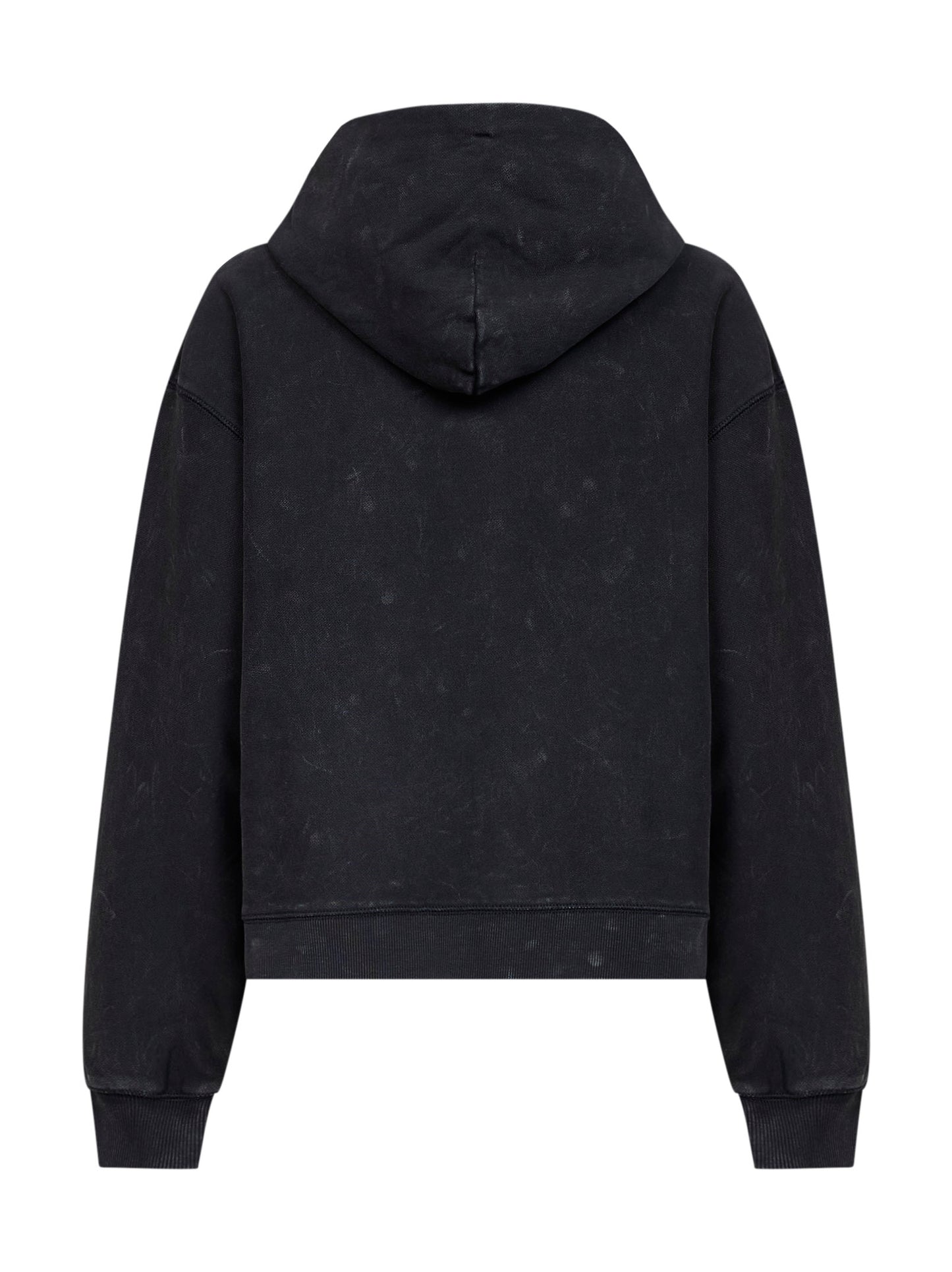 Black Nelson hooded cotton sweatshirt