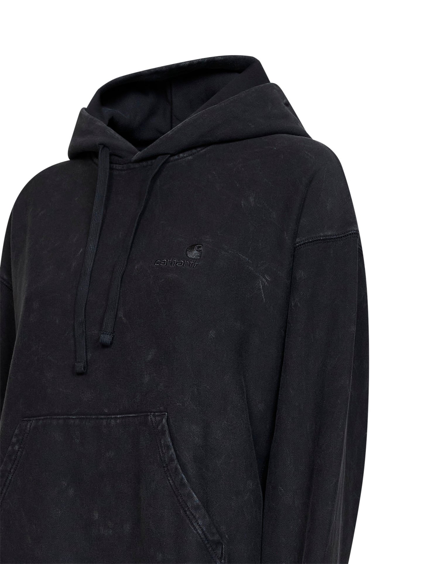 Black Nelson hooded cotton sweatshirt