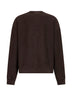Felpa girocollo con logo Nelson in cotone marrone