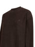 Felpa girocollo con logo Nelson in cotone marrone