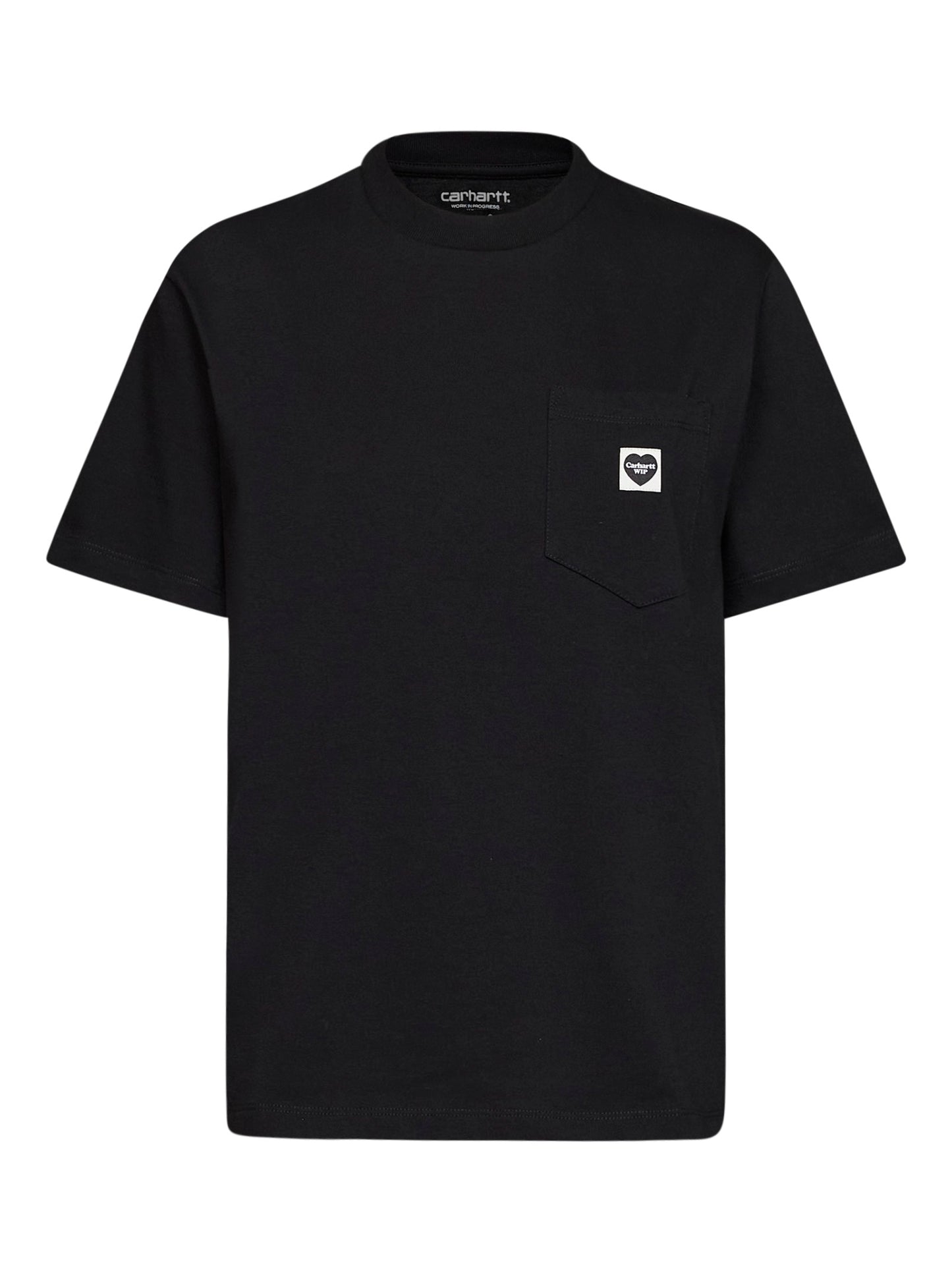 T-shirt Women's S/S Pocket Small Heart nera