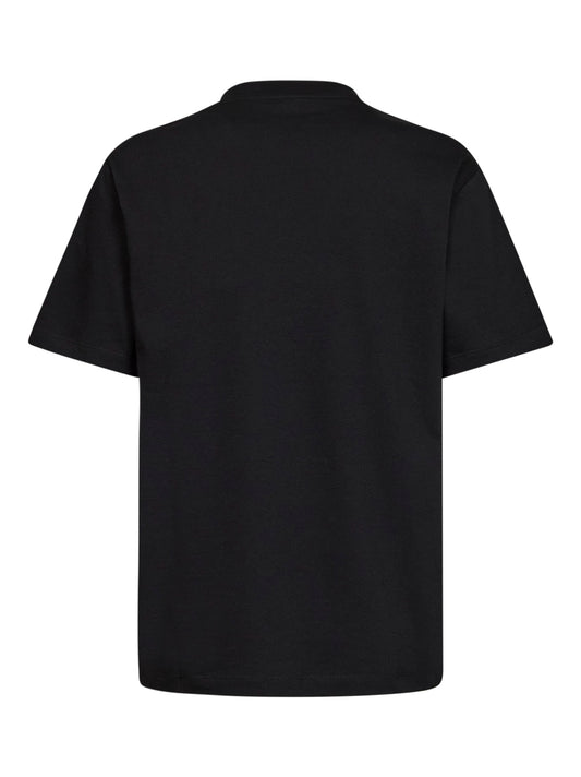 Black Women's S/S Pocket Small Heart T-shirt