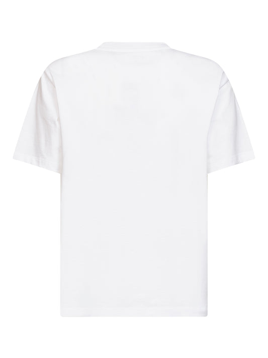 White Women's S/S Pocket Small Heart T-shirt