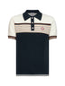 Polo Café Culture in maglia di misto lana a righe multicolore