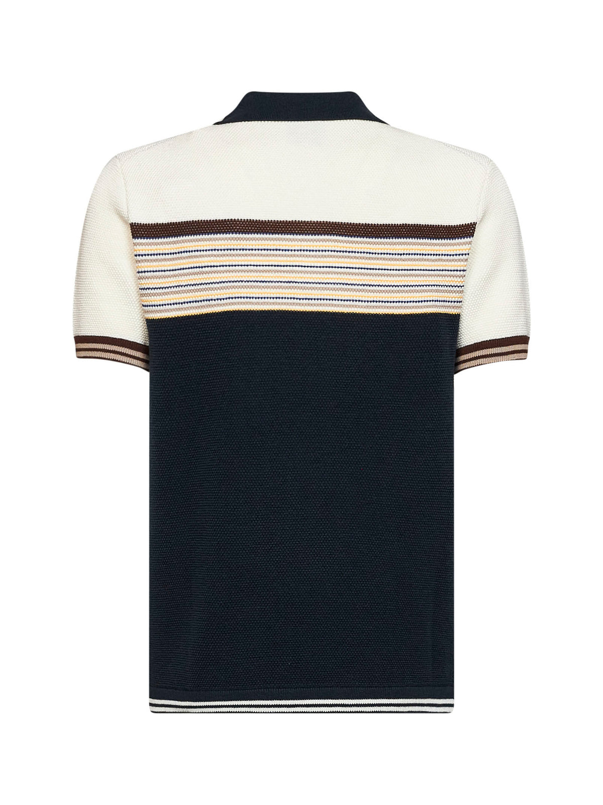 Polo Café Culture in maglia di misto lana a righe multicolore