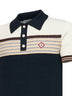 Polo Café Culture in maglia di misto lana a righe multicolore