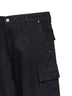 Black cotton denim Monogram cargo jeans