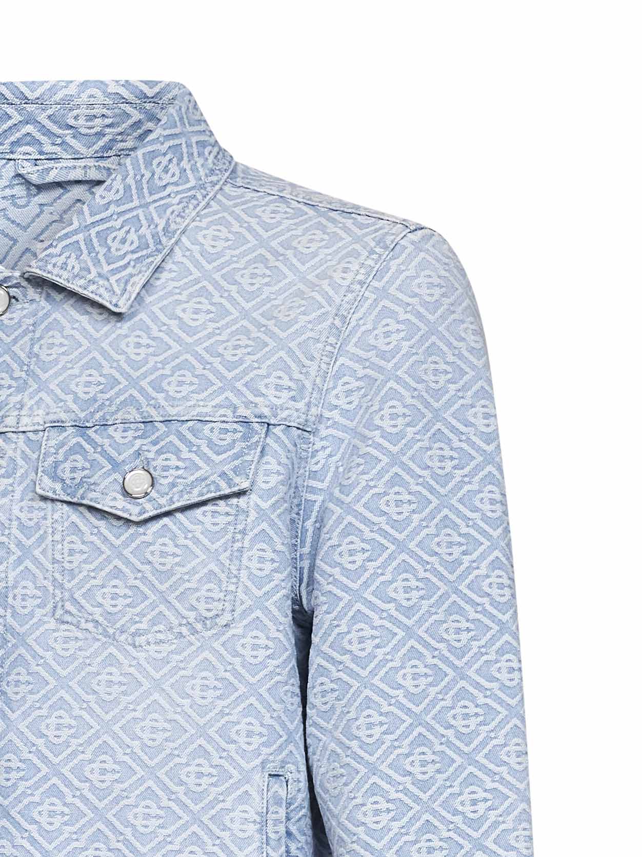 Light blue denim Washed Monogram jacket