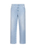 Jeans Washed Monogram in denim blu chiaro