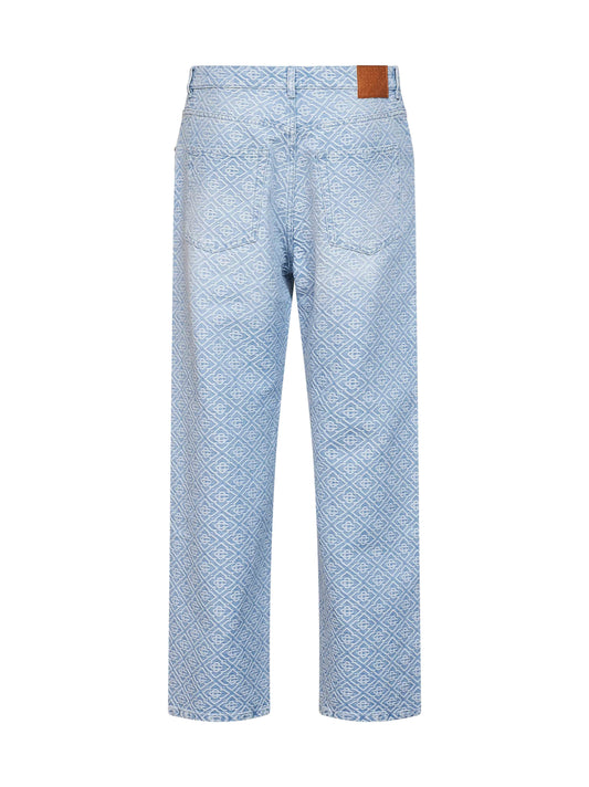 Light blue denim Washed Monogram jeans