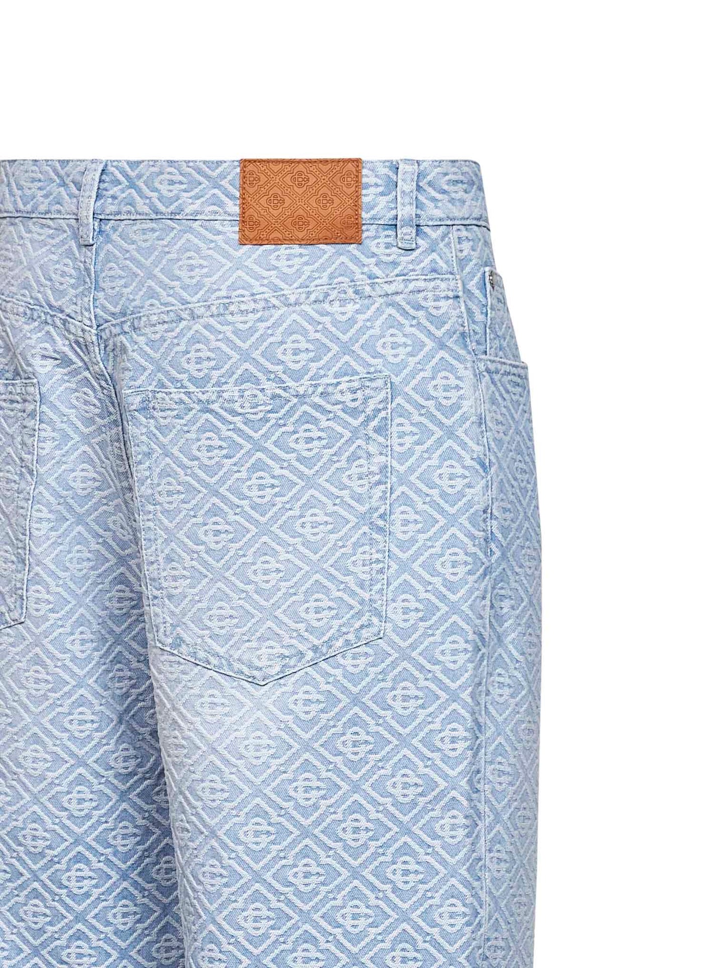 Jeans Washed Monogram in denim blu chiaro