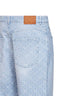Jeans Washed Monogram in denim blu chiaro