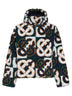 Green and navy blue Check Monogram fleece jacket