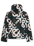 Green and navy blue Check Monogram fleece jacket