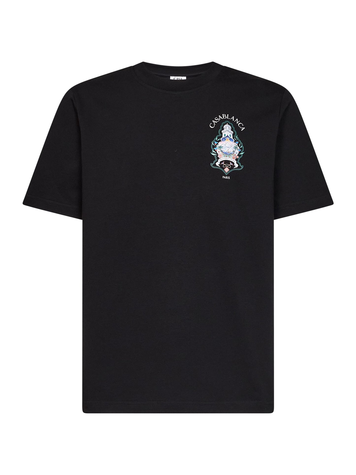 Black cotton jersey Hotel Emblem T-shirt