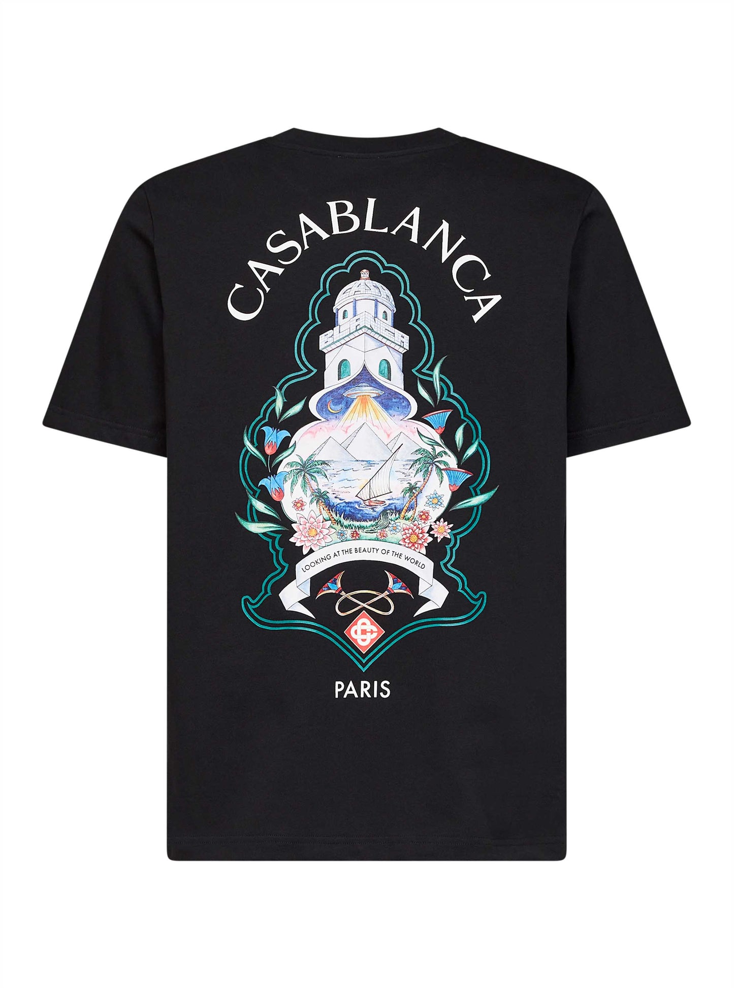 Black cotton jersey Hotel Emblem T-shirt