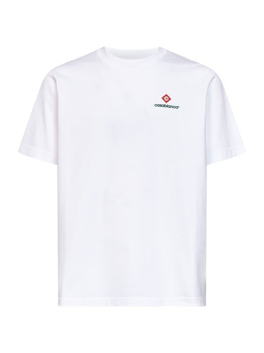 White cotton jersey Casablanca Sport Type T-shirt