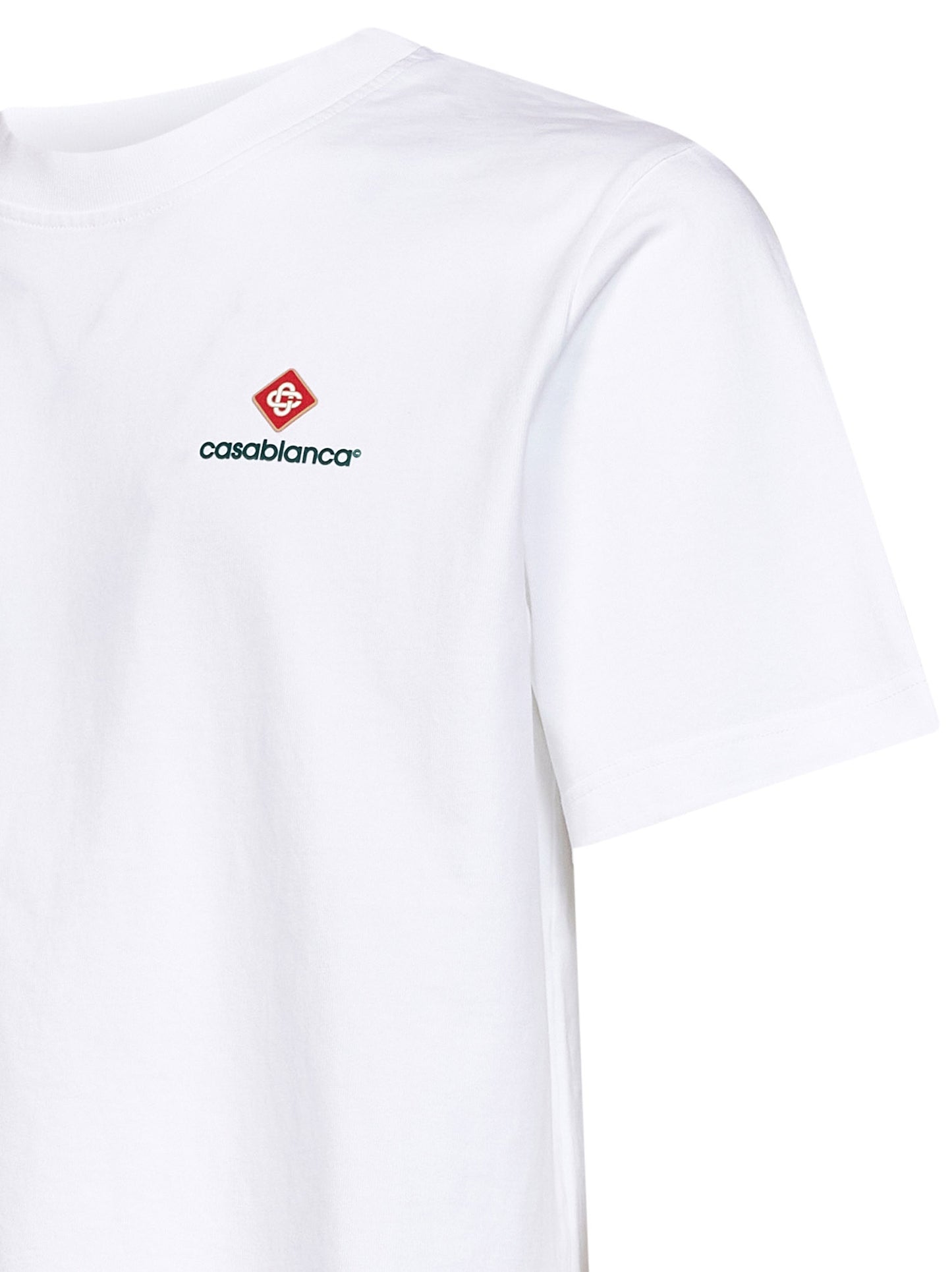 White cotton jersey Casablanca Sport Type T-shirt