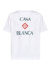 White cotton jersey Casablanca Diamond Logo T-shirt