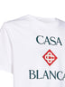 White cotton jersey Casablanca Diamond Logo T-shirt