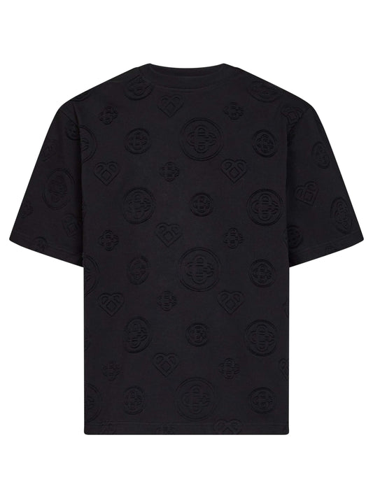 Black jersey Applique Monogram Oversized T-shirt