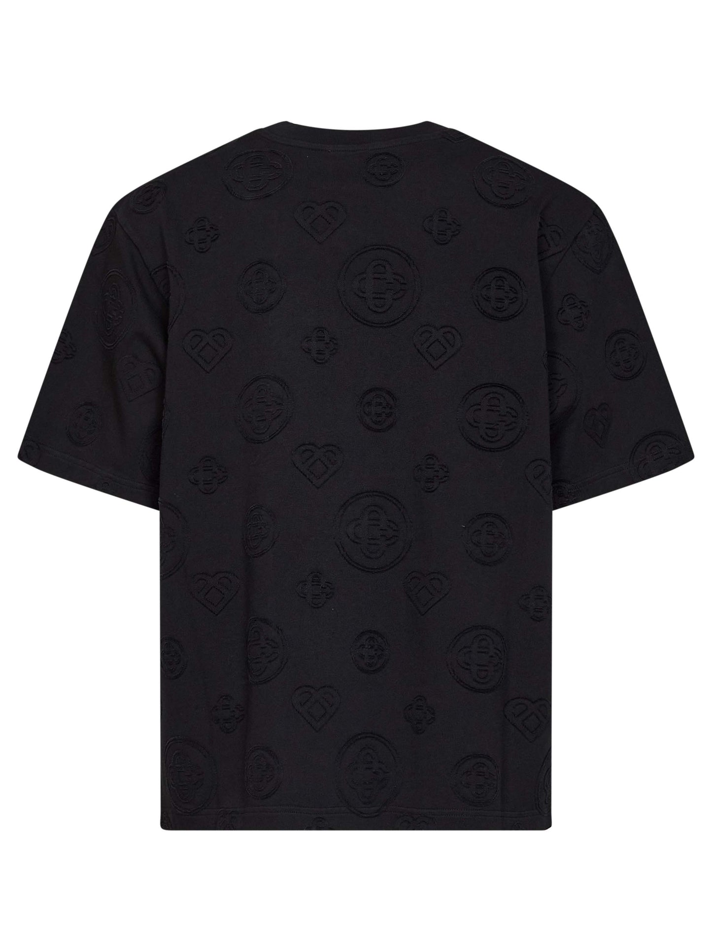 Black jersey Applique Monogram Oversized T-shirt