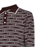 Dark brown wool knit Wordmark polo shirt