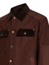 Dark brown monogram cotton workwear safari jacket
